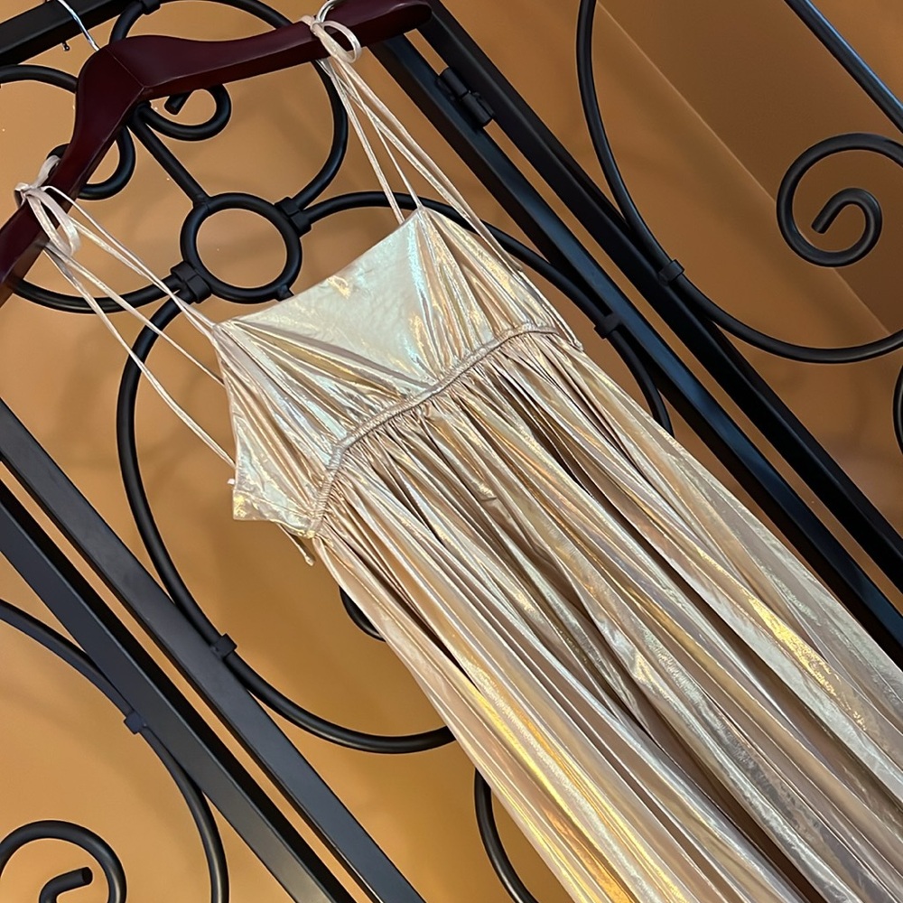 VICI Night Glow Pleated Metallic Maxi Dress - Picture 3 of 13